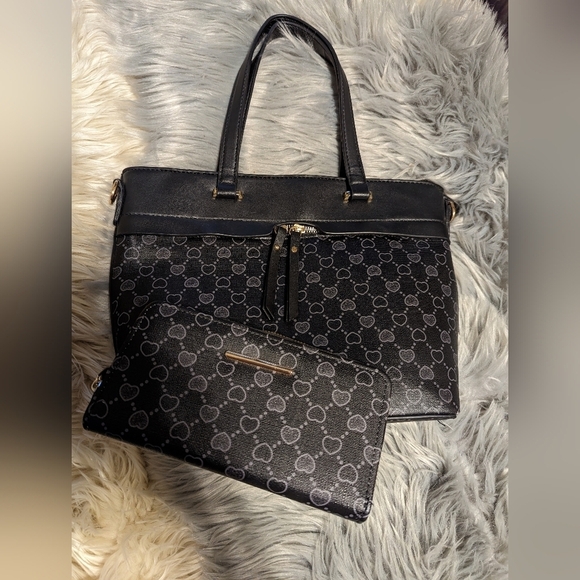 Handbags - Heart design purse handbag with matching wallet
